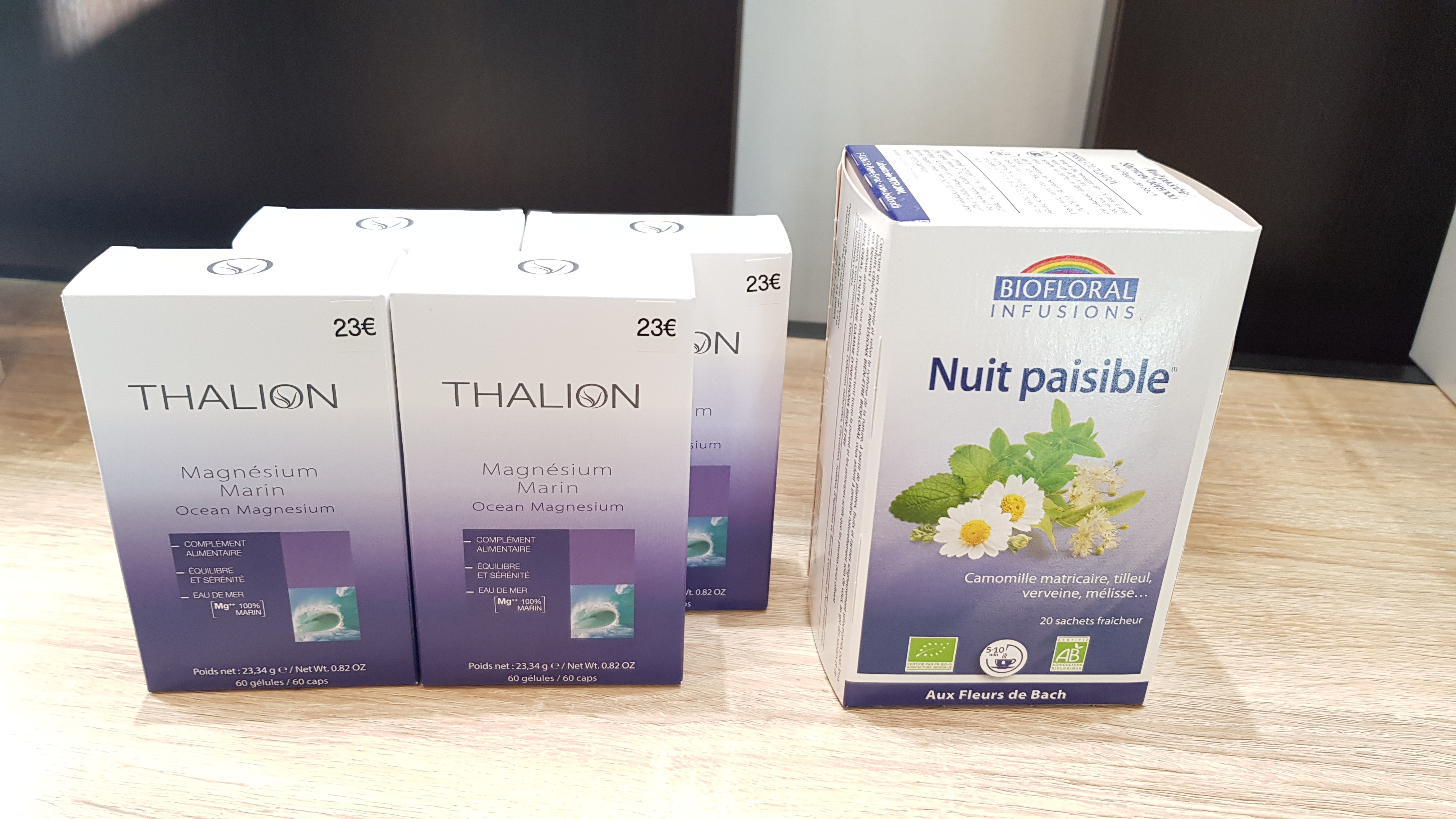 Pack 4 Magnésiums marins, infusion nuit paisible offerte Thalispa